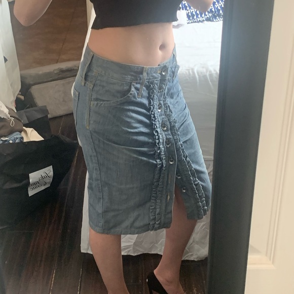 fornarina Dresses & Skirts - Jean skirt midi vintage limited edition! Vintage!